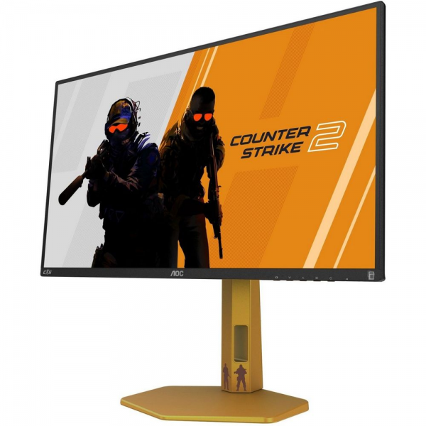 Монитор 24.5" AOC CS25G IPS (Fast IPS), 1920x1080, 300Hz, 1ms, 400сd/m, 1000:1, 2xHDMI(2.0), DP(1.4), Pivot, InPSU,, Vesa 100, Black/Orange