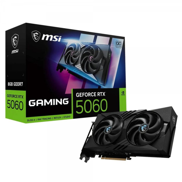Видеокарта MSI RTX5060 GAMING OC V1 8GB GDDR7 128bit 3xDP HDMI 2FAN RTL