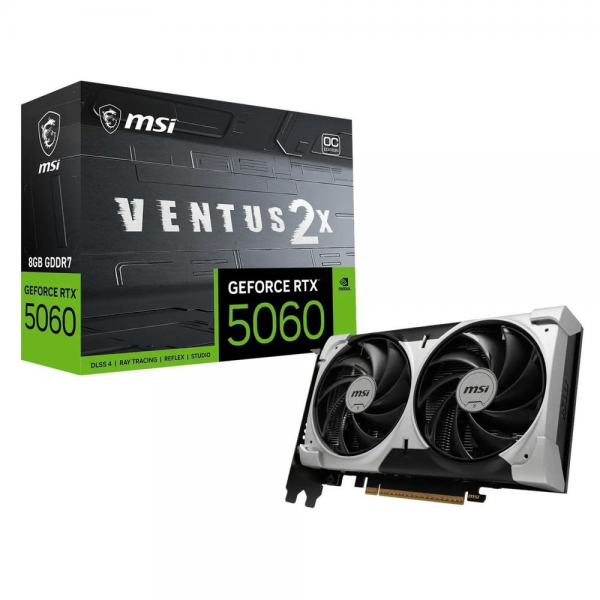 Видеокарта MSI RTX5060 VENTUS 2X OC V1 8GB GDDR7 128bit 3xDP HDMI 2FAN RTL