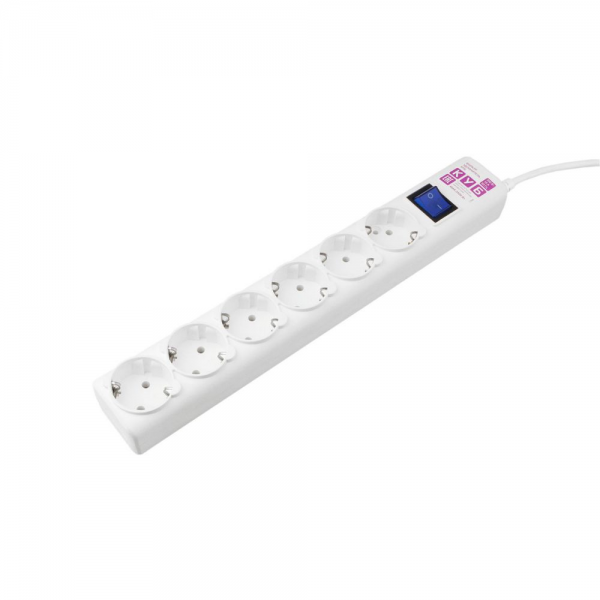Фильтр-удлинитель Power Cube SPG6-16-10M 6 розеток, белый, 10м, 16 А/3,5 кВт, 3*1.5мм²