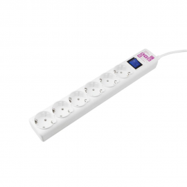 Фильтр-удлинитель Power Cube SPG6-16-0,5M 6 розеток, белый, 0.5м, 16А/3,5 кВт, 3*1мм²