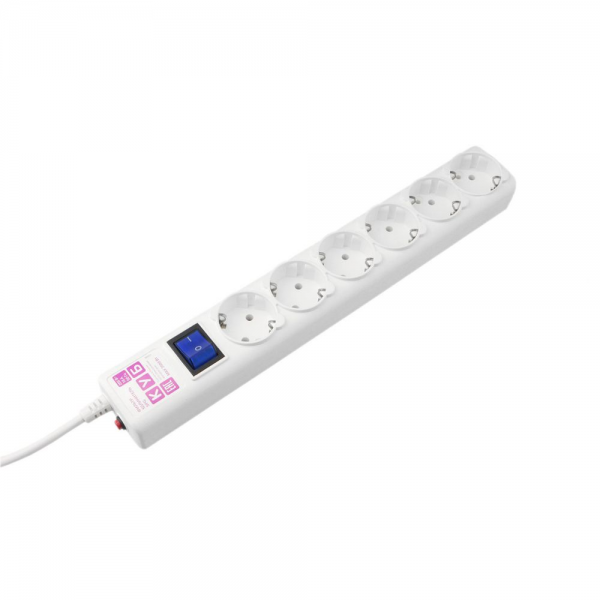 Фильтр-удлинитель Power Cube SPG6-16-3M 6 розеток, белый, 3м, 16А/3,5 кВт, 3*1мм²