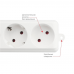 Фильтр-удлинитель Power Cube Pro SPL(5+1)-16B-P-1,9M 6 розеток (5 с заземлением + 1 без), белый, 5м, 16 А/3,5 кВт, 3*1мм²
