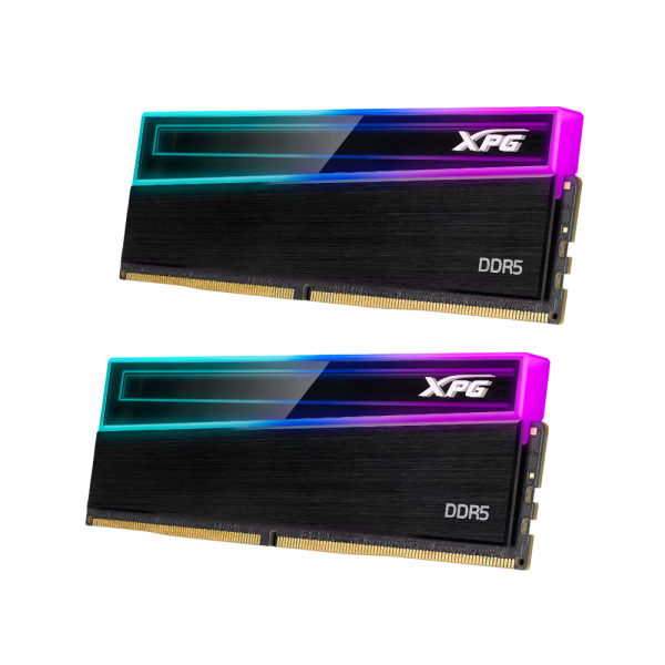 Модуль памяти ADATA 32GB XPG DDR5 5600 DIMM NOVAKEY RGB Black Gaming Memory AX5U5600C4616G-DCNKRBK Non-ECC, CL46-45-45, 1.1V, Heat Shield, Kit (2x16GB)
