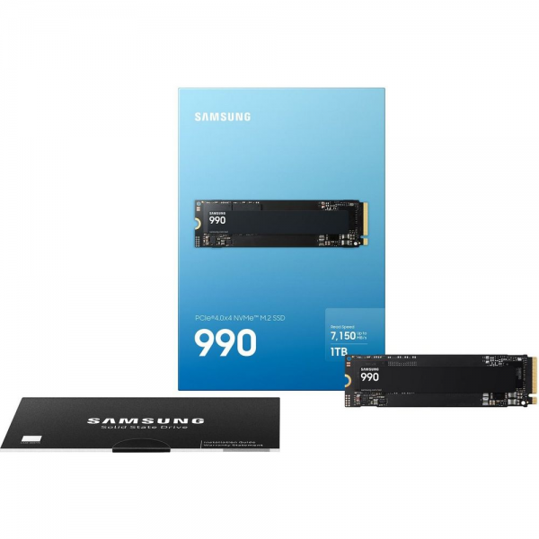 Твердотельный накопитель SSD M.2 2280 1TB Samsung 990 EVO NVMe 2.0, PCIe 4.0 x4, TLC 3D NAND, 7150R/6450W MB/s