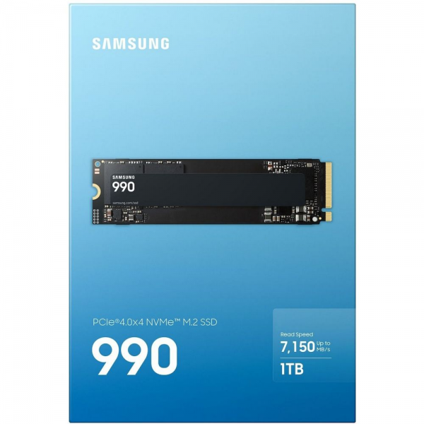 Твердотельный накопитель SSD M.2 2280 1TB Samsung 990 EVO NVMe 2.0, PCIe 4.0 x4, TLC 3D NAND, 7150R/6450W MB/s