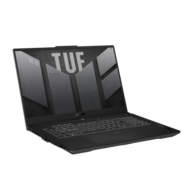 Ноутбук ASUS TUF Gaming A17 FA707NUG AMD Ryzen 7 7445HS/16Gb (D5)/SSD512Gb/RTX4050 6Gb (115W)/17.3"/IPS/FHD/1920x1080/144Hz/NoOS/RJ-45/Mecha Gray/2.6kg
