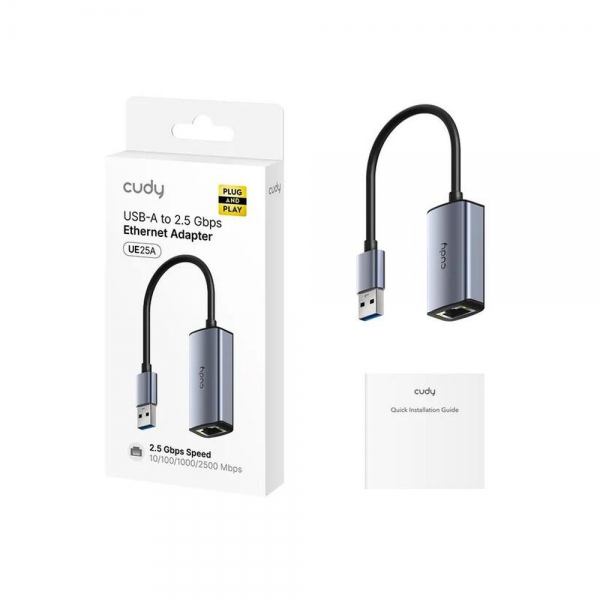 Сетевой адаптер CUDY UE25A USB-C to 2.5G Ethernet Adapter