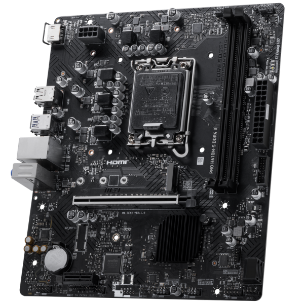 Материнская плата MSI PRO H610M-S DDR4 II H610, LGA1700, 2*DDR4, 1*PCIEx16, 1*PCIEx1, 1*M.2, 4*USB3.2Gen1, 8*USB2.0, 2*SATA3.0, 1G, HDMI, M-ATX, RTL