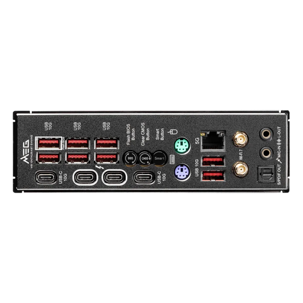 Материнская плата MSI MEG Z890 UNIFY-X Z890, LGA1851, 2*DDR5, 3*PCIEx16, 1*PCIEx1, 6*M.2, 2*TypeC, 8*USB3.2Gen2, 4*USB3.2Gen1, 8*USB2.0, 6*SATA3.0, 5G, 2*Type-C(DP), ATX, RTL
