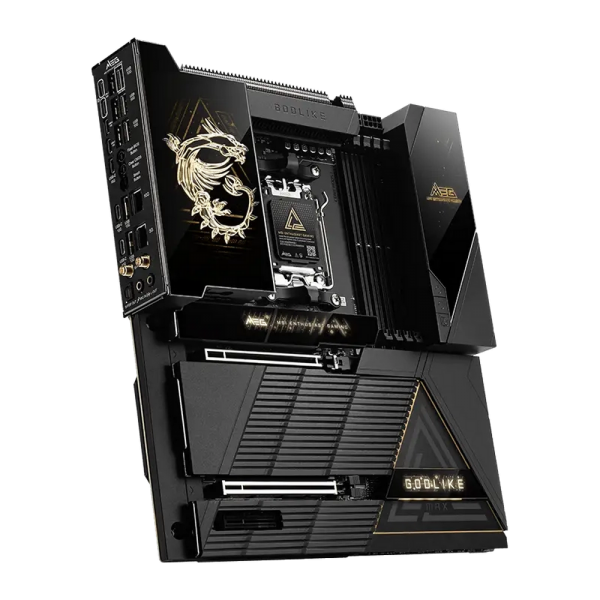 Материнская плата MSI MEG X870E GODLIKE MAX X870E, AM5, 4*DDR5, 2*PCIEx16, 1*PCIEx4, 5*M.2, 5*TypeC, 8*USB3.2Gen2, 4*USB3.2Gen1, 4*USB2.0, 4*SATA3.0, 10G, 5G, 2*TypeC(DP), Е-ATX, RTL