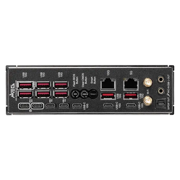 Материнская плата MSI MEG X870E GODLIKE MAX X870E, AM5, 4*DDR5, 2*PCIEx16, 1*PCIEx4, 5*M.2, 5*TypeC, 8*USB3.2Gen2, 4*USB3.2Gen1, 4*USB2.0, 4*SATA3.0, 10G, 5G, 2*TypeC(DP), Е-ATX, RTL
