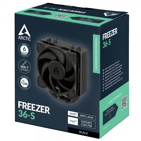Вентилятор для процессора Arctic Cooling Вентилятор для процессора ARCTIC Freezer 36 S Black (ACFRE00196A)
