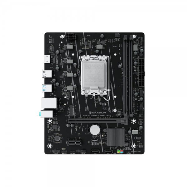 Материнская плата Maxsun Bad Pack MS-Challenger H610M-H V1 H610, LGA1700, 2*DDR4, 1*PCIEx16, 1*PCIEx1, 1*M.2, 4*USB3.2Gen1, 6*USB2.0, 2*SATA3.0, 1G, HDMI, M-ATX, RTL bp