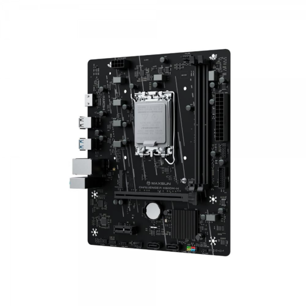 Материнская плата Maxsun Bad Pack MS-Challenger H610M-H V1 H610, LGA1700, 2*DDR4, 1*PCIEx16, 1*PCIEx1, 1*M.2, 4*USB3.2Gen1, 6*USB2.0, 2*SATA3.0, 1G, HDMI, M-ATX, RTL bp