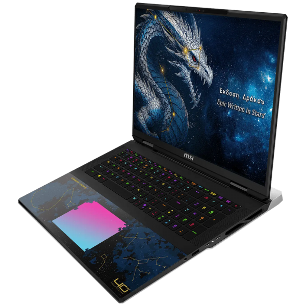 Ноутбук MSI Titan 18 HX Dragon Edition Draco Epic A2WJ-1430RUY Intel Core Ultra 9 290HX Plus/64Gb (2*32 D5)/SSD4Tb/RTX5090 24Gb (175W)/18"/IPS/MiniLED/WQUXGA/3840x2400/120Hz/Win11/RJ-45/Black-Blue-Gold/3.6kg