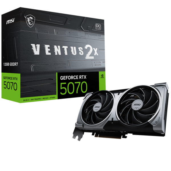 Видеокарта MSI Bad Pack RTX5070 VENTUS 2X OC 12GB GDDR7 192bit 3xDP HDMI 2FAN RTL bp