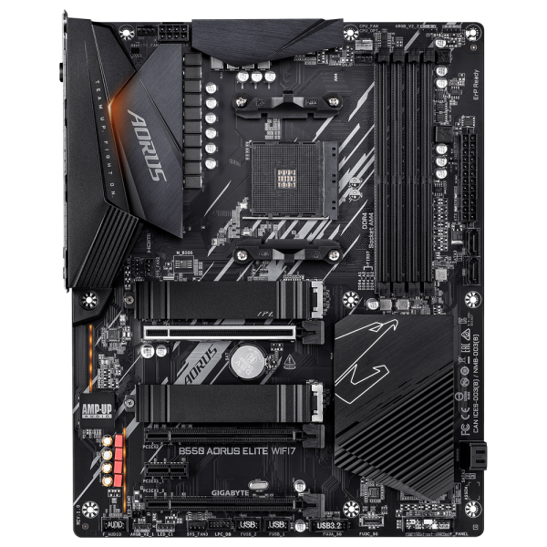 Материнская плата Gigabyte B550 AORUS ELITE WIFI7 B550, AM4, 4*DDR4, 3*PCIEx16, 1*PCIEx1, 2xM.2, 1*TypeC, 5*USB3.2Gen2, 3*USB3.2Gen1, 6*USB2.0, 4xSATA3.0, 2.5G, DP, HDMI, ATX, RTL