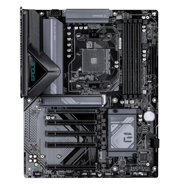 Материнская плата Gigabyte B550 X EAGLE B550, AM4, 4*DDR4, 5*PCIEx16, 2*M.2, 2*TypeC, *USB3.2Gen2, 3*USB3.2Gen1, 6*USB2.0, 4*SATA3.0, 2.5G, HDMI, ATX, RTL