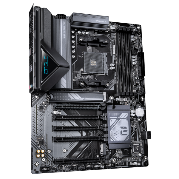 Материнская плата Gigabyte B550 X EAGLE B550, AM4, 4*DDR4, 5*PCIEx16, 2*M.2, 2*TypeC, *USB3.2Gen2, 3*USB3.2Gen1, 6*USB2.0, 4*SATA3.0, 2.5G, HDMI, ATX, RTL