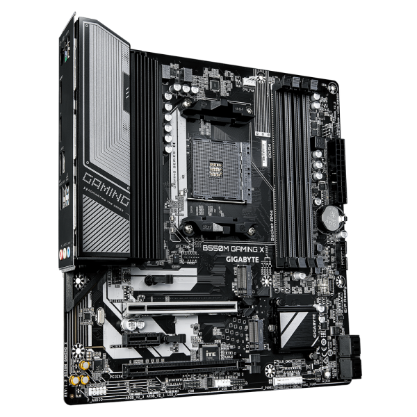 Материнская плата Gigabyte B550M GAMING X B550, AM4, 4*DDR4, 2*PCIEx16, 1*PCIEx1, 2*M.2, 1*TypeC, 4*USB3.2Gen1, 4*USB2.0, 4*SATA3.0, 1G, DP, HDMI, M-ATX, RTL