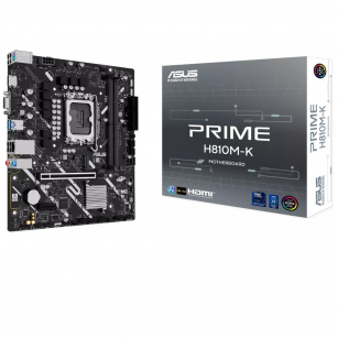 Материнская плата ASUS PRIME H810M-K H810, LGA1851, 2*DDR5, 1*PCIEx16, 1*PCIEx1, 1*M.2, 1xTypeC, 4*USB3.2Gen1, 6*USB2.0, 4*SATA3.0, 1G, VGA, HDMI, M-ATX, RTL