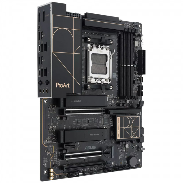 Материнская плата ASUS PROART B850-CREATOR WIFI NEO B850, AM5, 4*DDR5, 3*PCIEx16, 1*PCIEx1, 3*M.2, 2xTypeC, 3*USB3.2Gen2, 4*USB3.2Gen1, 8*USB2.0, 4*SATA3.0, 5G, Type-C(DP), DP, HDMI, ATX, RTL