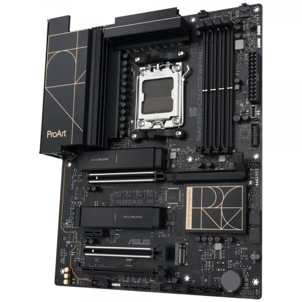 Материнская плата ASUS PROART B850-CREATOR WIFI NEO B850, AM5, 4*DDR5, 3*PCIEx16, 1*PCIEx1, 3*M.2, 2xTypeC, 3*USB3.2Gen2, 4*USB3.2Gen1, 8*USB2.0, 4*SATA3.0, 5G, Type-C(DP), DP, HDMI, ATX, RTL