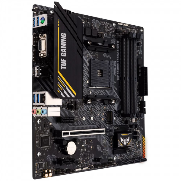 Материнская плата ASUS TUF GAMING A520M-PLUS II A520, AM4, 4*DDR4, 1*PCIEx16, 2*PCIEx1, 1*M.2, 5*USB3.2Gen1, 4*USB2.0, 4*SATA3.0, 1G, VGA, DP, HDMI, M-ATX, RTL
