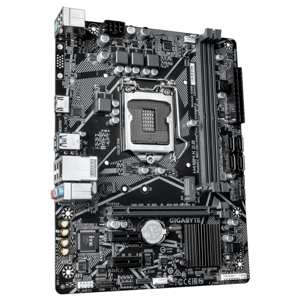 Материнская плата Gigabyte Bad Pack H410M K 2.0 1.0 H410, LGA1200, 2xDDR4, 1*PCI-Ex16, 1*PCI-Ex1, 1*M.2, 4*USB3.2Gen1, 6*USB2.0, 2*SATA3.0, 1G, HDMI, MATX, RTL