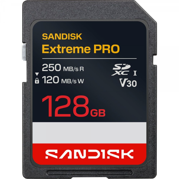 Карта памяти SanDisk Extreme Pro SD UHS-I 128GB SD 250MB/s(R) / 120MB/s(W) (SDSDXXJ-128G-GSCIN)