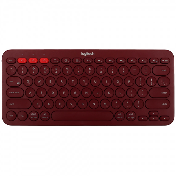 Клавиатура беспроводная Logitech K380 920-007655, Bluetooth, красный (920-007655)
