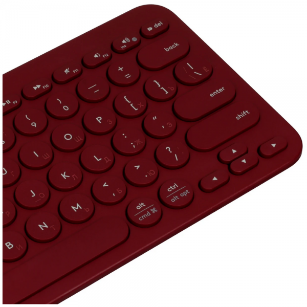 Клавиатура беспроводная Logitech K380 920-007655, Bluetooth, красный (920-007655)
