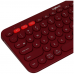 Клавиатура беспроводная Logitech K380 920-007655, Bluetooth, красный (920-007655)