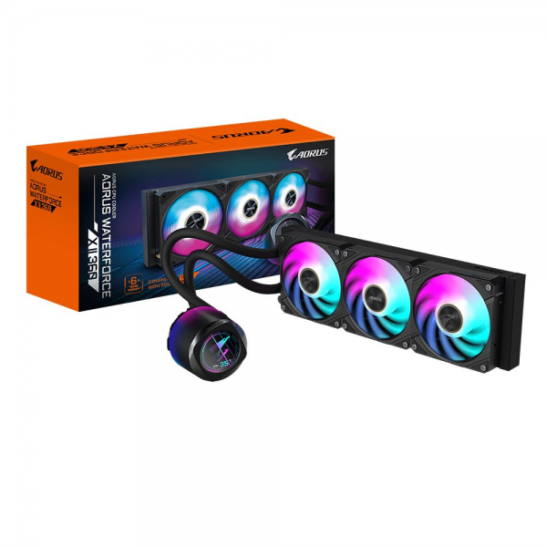 Жидкостная система охлаждения Gigabyte AORUS WATERFORCE X II 360 3 x 120mm ARGB Fan, sTR5, RTL