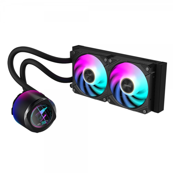 Жидкостная система охлаждения Gigabyte AORUS WATERFORCE X II 240 2 x 120mm ARGB Fan, sTR5, RTL