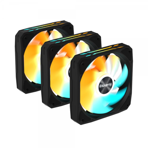 Вентилятор в корпус GIGABYTE GP-GBT EZFAN1203 3X120mm ARGB FANs set. PWM, 3 Pin