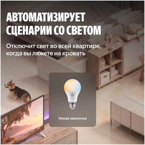 Датчик присутствия Яндекс, радиоволновой, радиус 8 м (YNDX-00525)