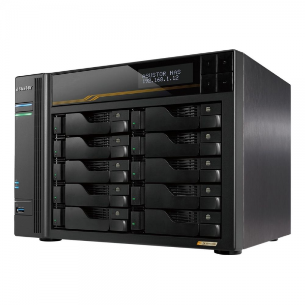 Платформа СХД ASUSTOR AS6810T 10 Bay 4xM.2 2x5GLAN 2x10GLAN 2x5GLAN 16GB (Max.64GB) DDR5 2xUSB-C 3xUSB
