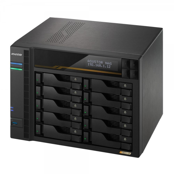 Платформа СХД ASUSTOR AS6810T 10 Bay 4xM.2 2x5GLAN 2x10GLAN 2x5GLAN 16GB (Max.64GB) DDR5 2xUSB-C 3xUSB