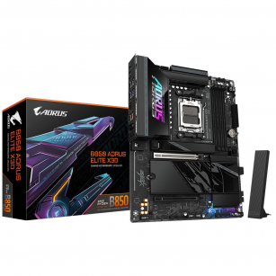 Материнская плата AORUS B850 AORUS ELITE X3D B850, AM5, 4*DDR5, 2*PCIEx16, 4*M.2, 3*Type-C, 2*USB3.2Gen2, 6*USB3.2Gen1, 8*USB2.0, 2*SATA3.0, 5G, HDMI, ATX, RTL