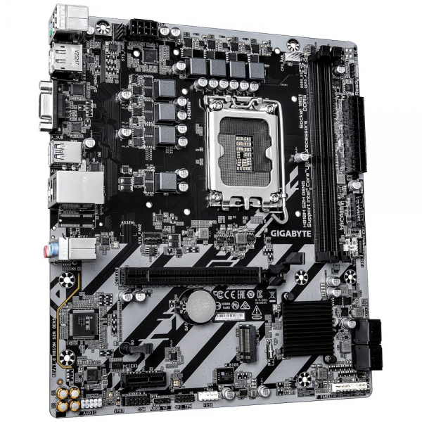 Материнская плата Gigabyte H810M S2H GEN5 LGA1851, H810, 2xDDR5, 1*PCIEx16, 1*PCIEx1, 1*M.2, 1*TypeC, 3*USB3.2Gen1, 7*USB2.0, 4*SATA3.0, 1G, VGA, DP, HDMI, M-ATX, RTL
