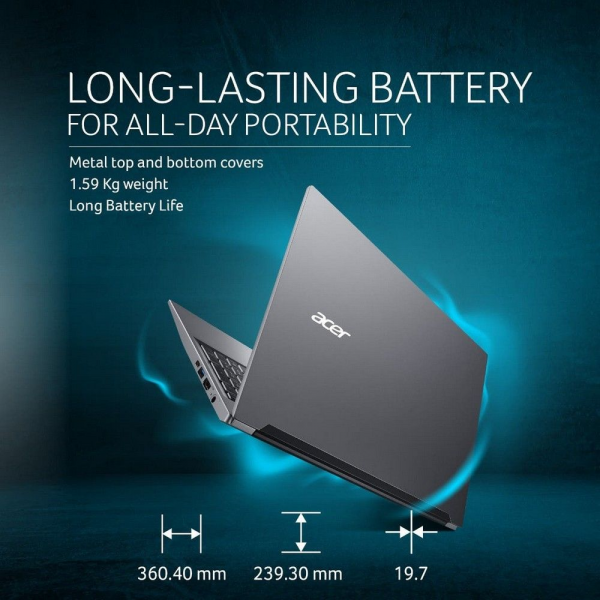 Ноутбук Acer Aspire Lite AL15-41 AMD Ryzen 3 5400U/8Gb (1*8 D4)/SSD256Gb/15.6"/IPS/FHD/1920x1080/60Hz/Win11/Silver