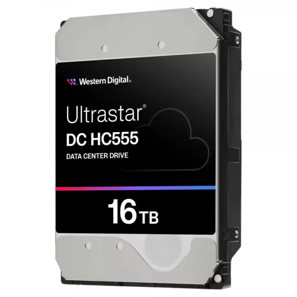 Жесткий диск серверный Western Digital 3.5" 16TB WD Ultrastar DC HC555 WUH722016CLE6L4 SATA 6 Гбит/с (SATA III), 7200rpm, 512MB, 512e, 0B48722