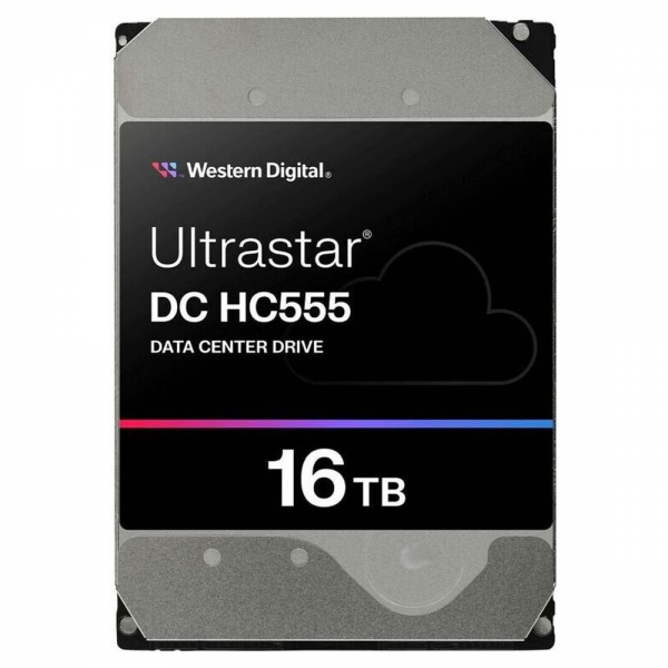 Жесткий диск серверный Western Digital 3.5" 16TB WD Ultrastar DC HC555 WUH722016CLE6L4 SATA 6 Гбит/с (SATA III), 7200rpm, 512MB, 512e, 0B48722