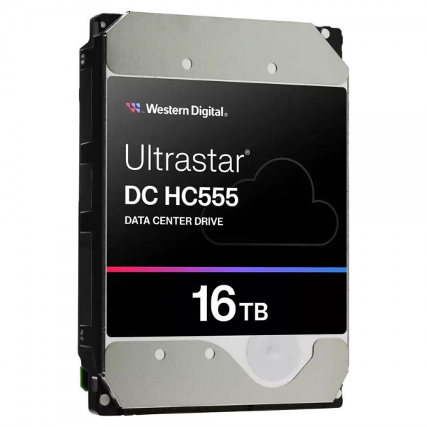 Жесткий диск серверный Western Digital 3.5" 16TB WD Ultrastar DC HC555 WUH722016CLE6L4 SATA 6 Гбит/с (SATA III), 7200rpm, 512MB, 512e, 0B48722