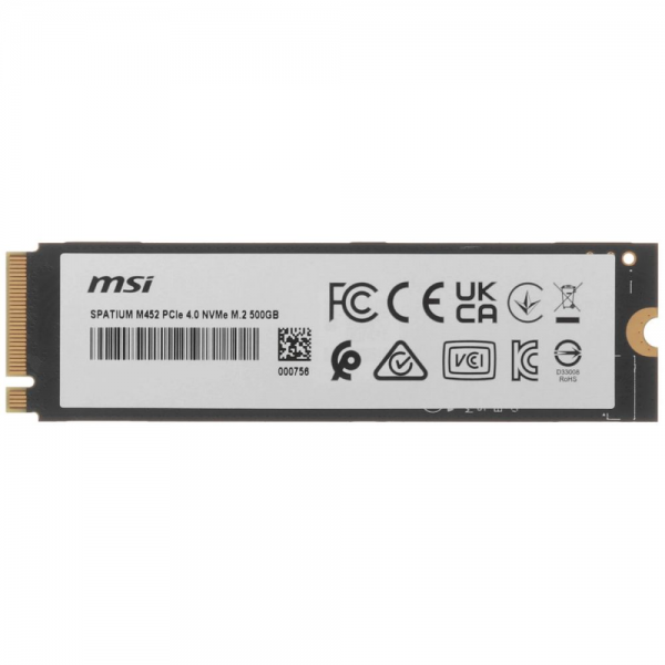 Твердотельный накопитель SSD MSI M.2 2280 500GB MSI SPATIUM M452 Client SSD