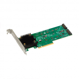 RAID-контроллер Broadcom 9540-2M2 SGL (05-50148-00 / 03-50148-00001) PCIe v4 x8 LP, Tri-Mode SATA/NVMe 12G RAID 0,1, 2x M.2 slots, 3808 IOC,  RTL (DC24) (S1)