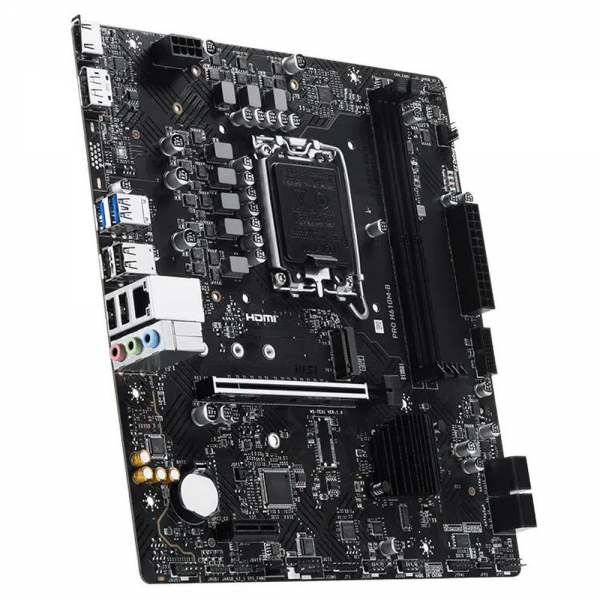Материнская плата MSI PRO H610M-B H610, LGA1700, 2*DDR5, 1*PCIEx16, 1*PCIEx1, 1*M.2, 4*USB3.2Gen1, 8*USB2.0, 4*SATA3.0, 1G, DP, HDMI, M-ATX, RTL