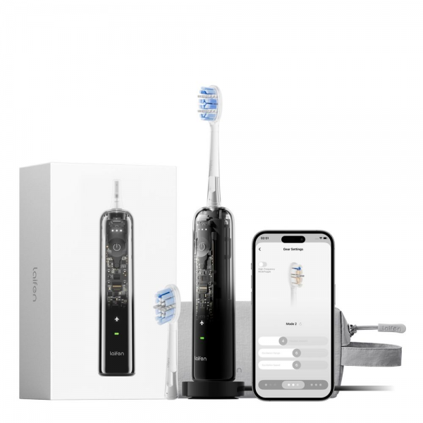 Электрическая зубная щётка вибрационная Laifen Wave Pro Transparent, прозрачная